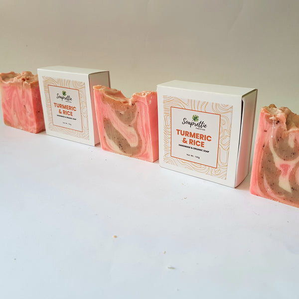 Buy Turmeric Rice Soap from Soaprettie at the Best Prices online in Pakistan, Quick Delivery and Easy Returns only at The Nature's Store, Best organic and natural Organic Soap and Acne/Breakouts, Anti Aging, Brightening, Dark Spots, Glow, Oily Skin, Pigmentation, Whitening in Pakistan, 