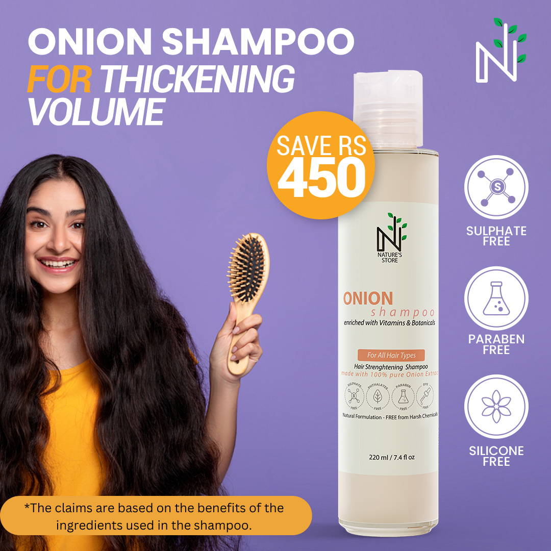 Onion Shampoo - Enriched with Botanicals & Vitamins