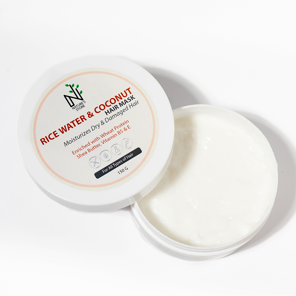 Rice Water and Coconut Hair Mask (with Vitamins & Proteins)
