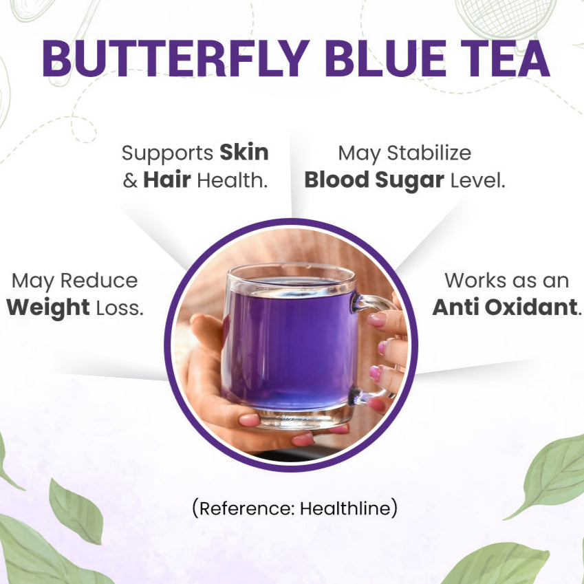Health benefits of butterfly blue pea tea