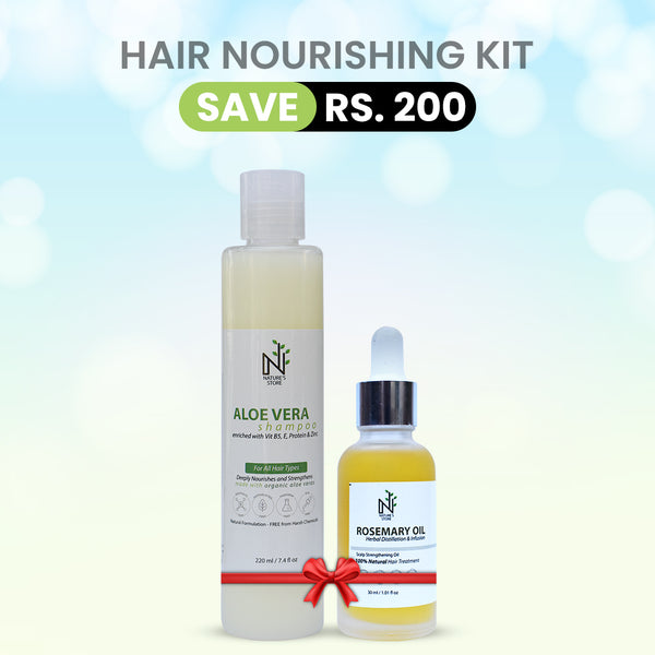 Hair Nourishing Kit (Aloe Vera Shampoo + Rosemary Oil)