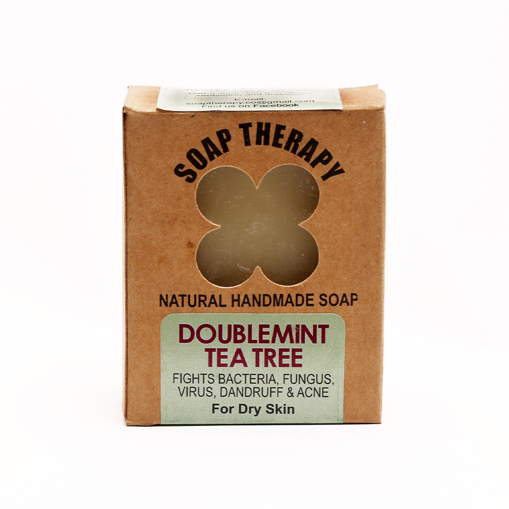 Buy Double Mint Tea Tree Soap from Soap Therapy at the Best Prices online in Pakistan, Quick Delivery and Easy Returns only at The Nature's Store, Best organic and natural Organic Soap and Acne/Breakouts, Anti Aging, Oily Skin in Pakistan,