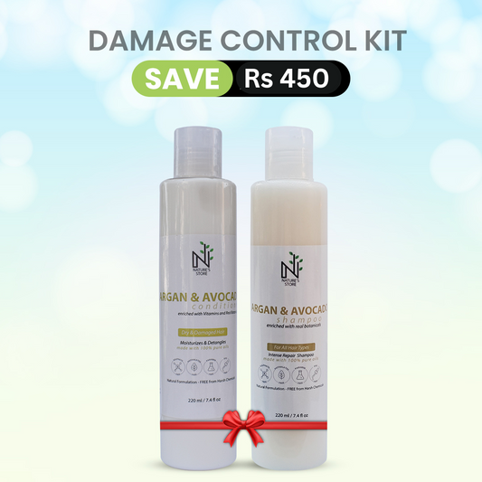 Damage Control Kit (Argan & Avocado Shampoo + Conditioner)