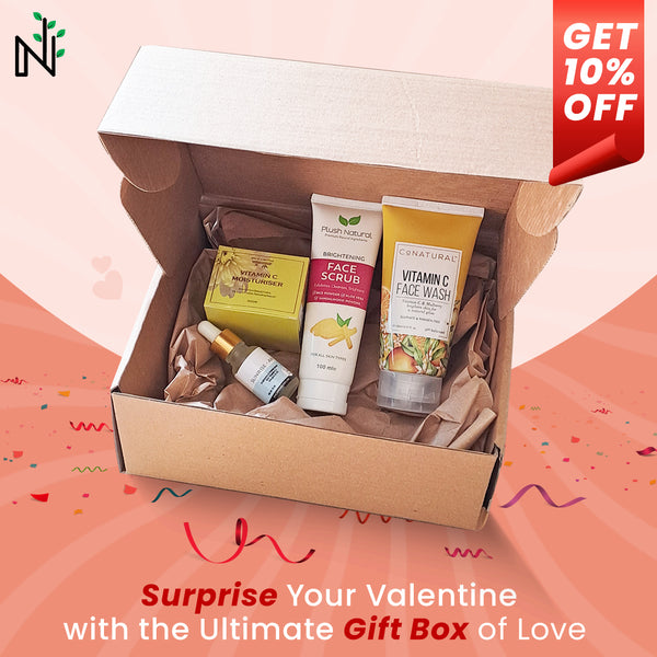 Buy Brightening Skin Care Box - Valentine's Day - 10% OFF from The Nature's Store at the Best Prices online in Pakistan, Quick Delivery and Easy Returns only at The Nature's Store, Best organic and natural Gift Box and Anniversary gift, valentine's day in Pakistan, 
