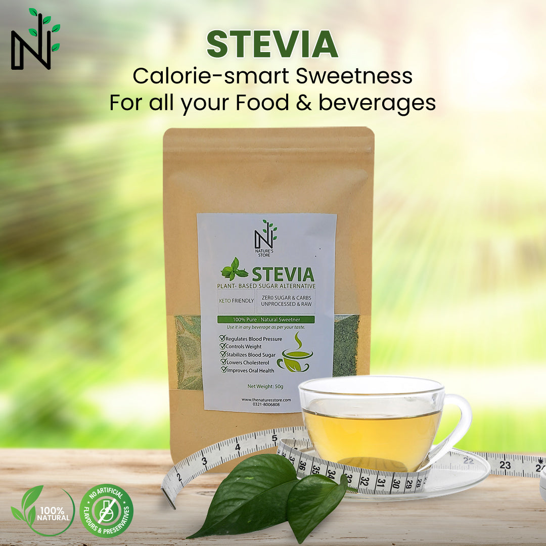 Buy Organic Stevia from The Nature's Store at the Best Prices online in Pakistan, Quick Delivery and Easy Returns only at The Nature's Store, Best organic and natural Natural Sugar and Herbs in Pakistan,