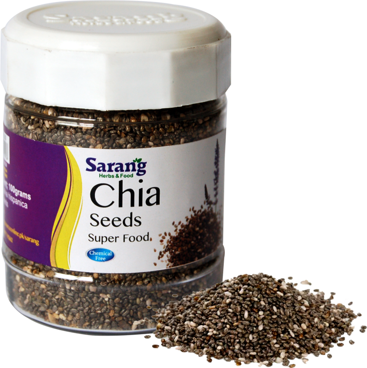 Buy Chia Seeds - Salvia hispanica from Sarang Herbs & Food at the Best Prices online in Pakistan, Quick Delivery and Easy Returns only at The Nature's Store, Best organic and natural Herbs and Best Selling, Sarang Herbs & Food (Brand), Seeds in Pakistan, 