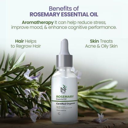 Rosemary essential oil benefits for hair and skin