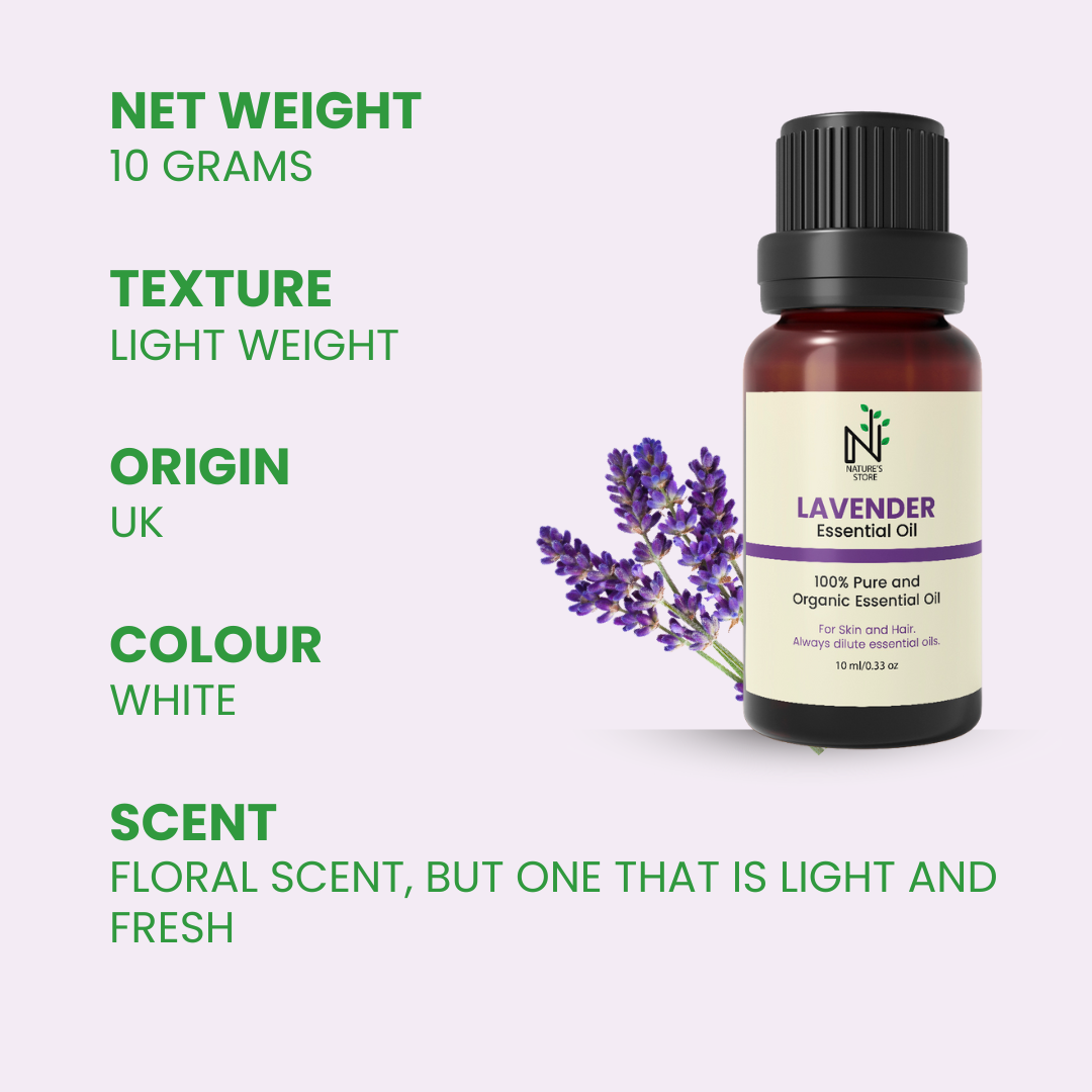 100% Pure Organic Lavender Essential Oil - certified