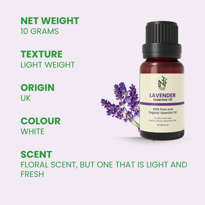 100% Pure Organic Lavender Essential Oil - certified