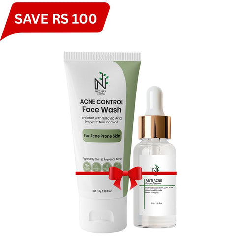 Acne Control Face Wash & Serum Bundle