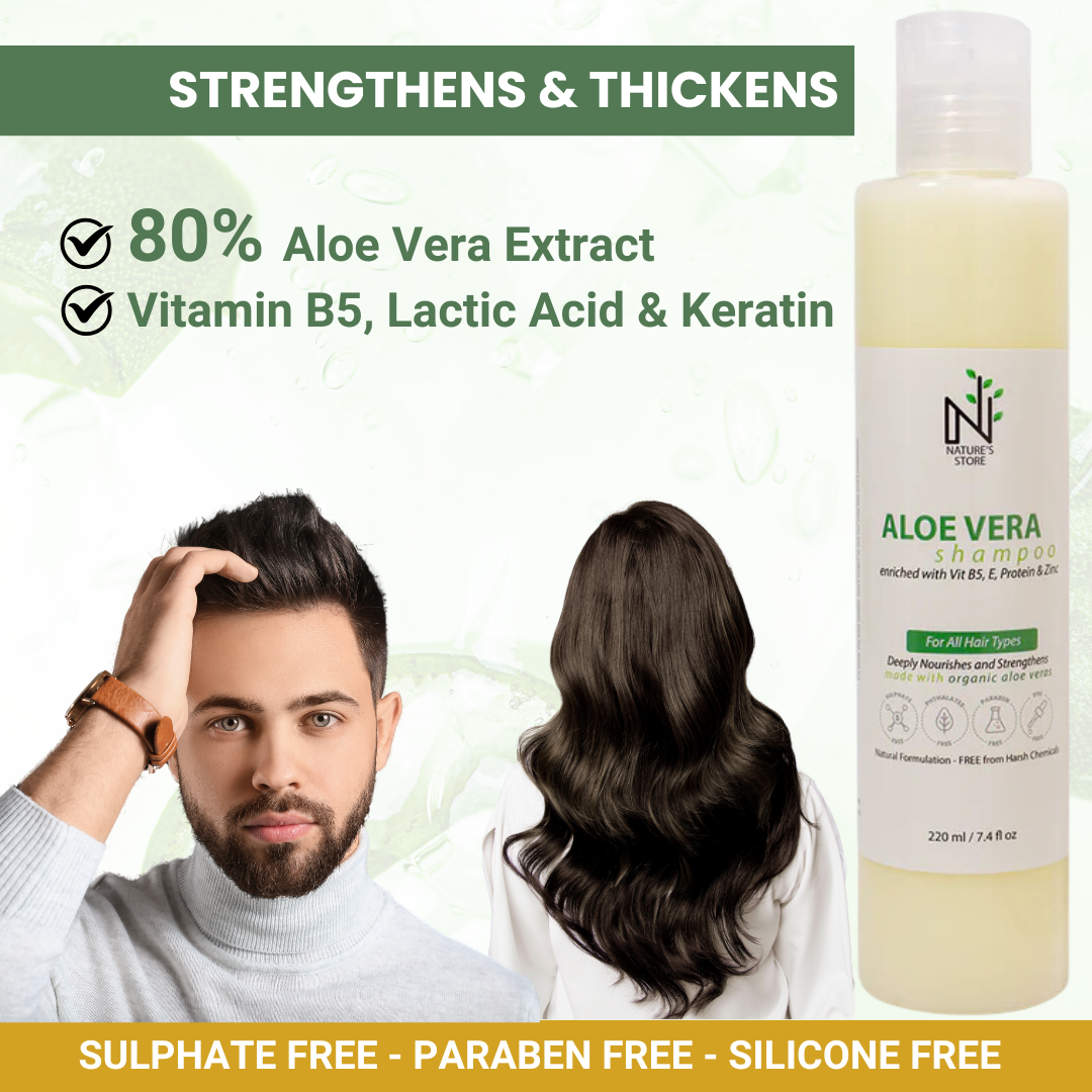 Aloe Vera Shampoo (Adv Formula with Keratin & Zinc)