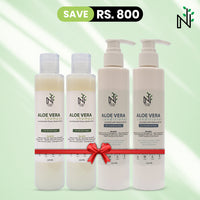 Buy 2 Aloe Vera Shampoos & 2 Aloe Vera Conditioners from The Nature's Store at the Best Prices online in Pakistan, Quick Delivery and Easy Returns only at The Nature's Store, Best organic and natural Hair Shampoo and Coloured Hair, Curly Hair, Dandruff, Dry & Damaged Hair, Exclusive Bundles (% OFF), Grey Hair, Hair Fall, Long & Strong, Oily Hair, Shine & Volume, Thin Hair in Pakistan, 
