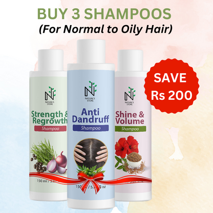 Buy 3 Herbal Shampoos (Normal to Oily Hair Type)