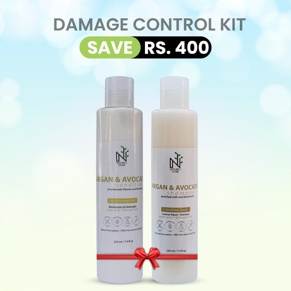 Damage Control Kit (Argan & Avocado Shampoo + Conditioner)
