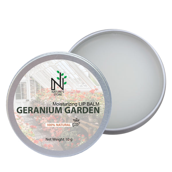 Buy Geranium Garden - Lip Balm from The Nature's Store at the Best Prices online in Pakistan, Quick Delivery and Easy Returns only at The Nature's Store, Best organic and natural Lip Balm and Dry/Chapped Lips, Lip Lightening in Pakistan, 