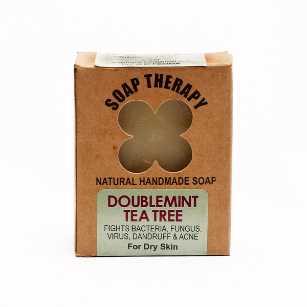 Buy Double Mint Tea Tree Soap from Soap Therapy at the Best Prices online in Pakistan, Quick Delivery and Easy Returns only at The Nature's Store, Best organic and natural Organic Soap and Acne/Breakouts, Anti Aging, Oily Skin in Pakistan, 