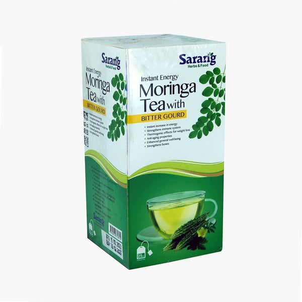 Buy Moringa Tea with Bitter Gourd - 30 Tea Bags from Sarang Herbs & Food at the Best Prices online in Pakistan, Quick Delivery and Easy Returns only at The Nature's Store, Best organic and natural Herbal Tea and Blood Pressure, Diabetes in Pakistan, 