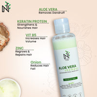Buy Aloe Vera Shampoo (Adv Formula with Keratin & Zinc) - 100 ML from The Nature's Store at the Best Prices online in Pakistan, Quick Delivery and Easy Returns only at The Nature's Store, Best organic and natural Hair Shampoo and Coloured Hair, Curly Hair, Dandruff, Grey Hair, Hair Fall, Long & Strong, Oily Hair, Shine & Volume, Thin Hair in Pakistan, 