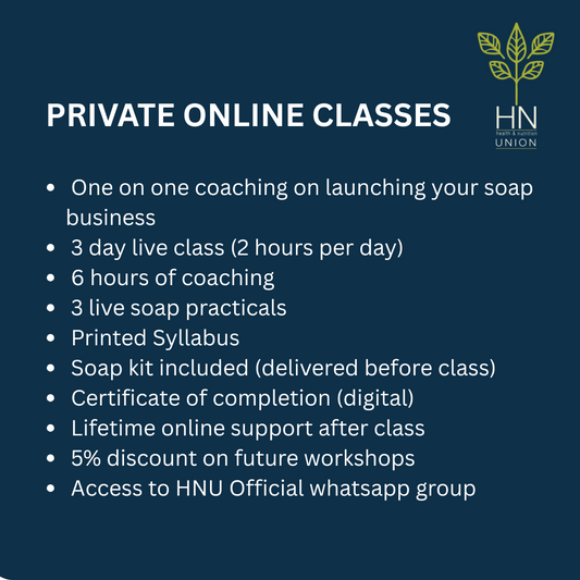 Soap Making Master’s Program (Private Class)