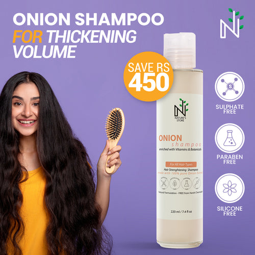 Onion Shampoo - Enriched with Botanicals & Vitamins