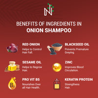 Onion Shampoo - Enriched with Botanicals & Vitamins