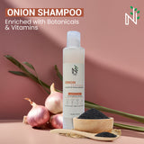 Buy Onion Shampoo - Enriched with Botanicals & Vitamins from The Nature's Store at the Best Prices online in Pakistan, Quick Delivery and Easy Returns only at The Nature's Store, Best organic and natural Hair Shampoo and Coloured Hair, Curly Hair, Dandruff, Dry & Damaged Hair, Grey Hair, Hair Fall, Hair Regrowth, Long & Strong, Shine & Volume, Thin Hair in Pakistan, 