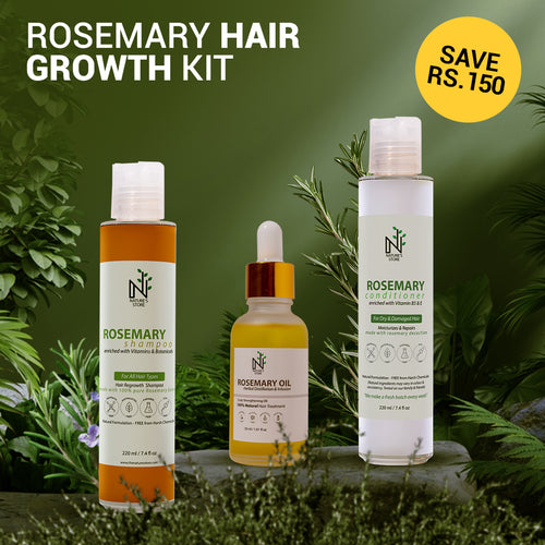 Rosemary Hair Growth Kit (Oil, Shampoo & Conditioner)