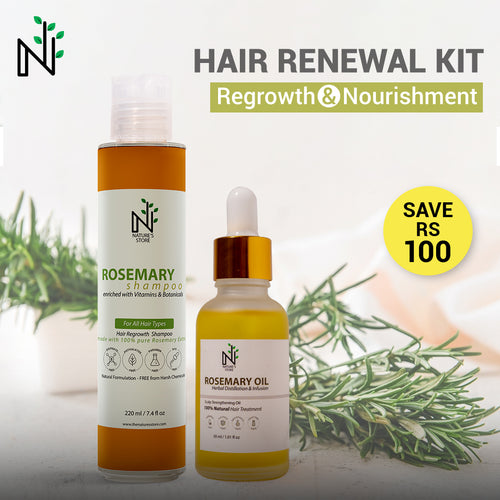 Hair Renewal Kit (Rosemary Shampoo + Rosemary Oil)