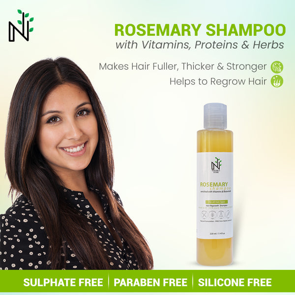 Buy Rosemary Shampoo (Hair Strengthening & Replenishing) from The Nature's Store at the Best Prices online in Pakistan, Quick Delivery and Easy Returns only at The Nature's Store, Best organic and natural Hair Shampoo and Coloured Hair, Curly Hair, Dandruff, Dry & Damaged Hair, Grey Hair, Hair Fall, Hair Regrowth, Long & Strong, Shine & Volume, Thin Hair in Pakistan, 