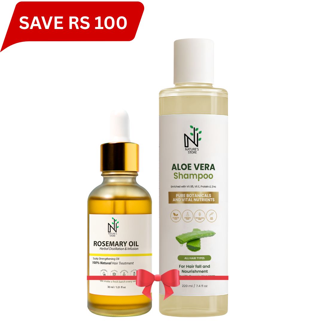 Hair Nourishing Kit (Aloe Vera Shampoo + Rosemary Oil)