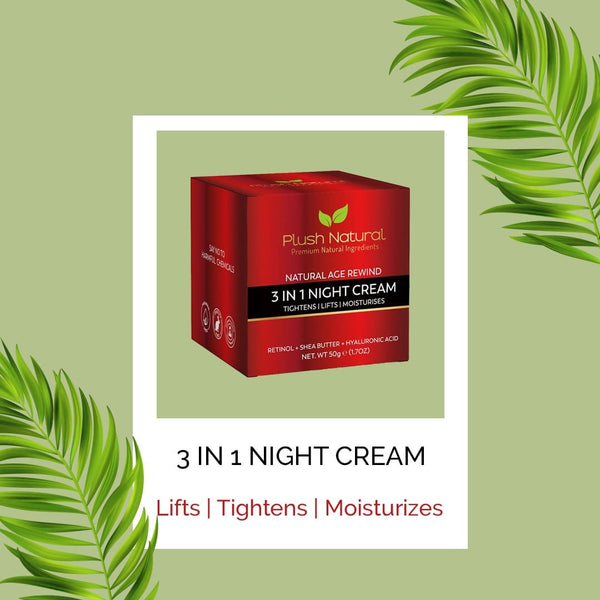 Buy 3 in 1 Night Cream from Plush Natural at the Best Prices online in Pakistan, Quick Delivery and Easy Returns only at The Nature's Store, Best organic and natural Moisturizer & Cream and Anti Aging, Brightening, Dry Skin, Glow, Pigmentation in Pakistan, 