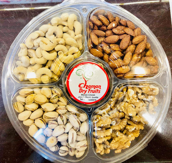 Buy Roasted Dry Fruit Tray - Free Delivery from Chaman Dry Fruits at the Best Prices online in Pakistan, Quick Delivery and Easy Returns only at The Nature's Store, Best organic and natural Nuts & Dry Fruits and Dry Fruit Bundle in Pakistan, Roasted Dry Fruit Tray