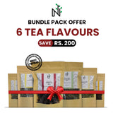 Buy 6 Tea Flavours  (Bundle Pack) from The Nature's Store at the Best Prices online in Pakistan, Quick Delivery and Easy Returns only at The Nature's Store, Best organic and natural Herbal Tea and Diabetes, Digestion & Weight Management, Respiratory, Stress & Anxiety, Women's Health / PCOS in Pakistan, 