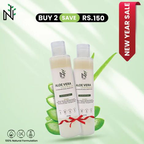 Buy Buy 2 Aloe Vera Shampoo, Get 150 OFF from The Nature's Store at the Best Prices online in Pakistan, Quick Delivery and Easy Returns only at The Nature's Store, Best organic and natural Hair Shampoo and aloe vera shampoo, aloevera shampoo, Best Selling, Damaged  - Dandruff - Hairfall (Concern), herbal shampoo, natural shampoo, organic shampoo, shampoo in Pakistan, 