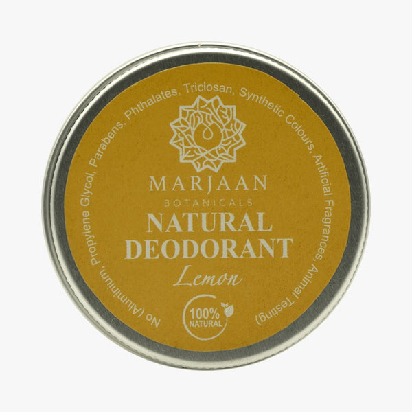 Buy Lemon Deodorant from Marjaan Botanicals at the Best Prices online in Pakistan, Quick Delivery and Easy Returns only at The Nature's Store, Best organic and natural Deodorant and Deodorant, Marjaan Botanicals (Brand), Underarms Odor/Sweating (Concern) in Pakistan, 