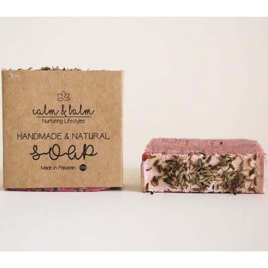 Buy Lavender Soap Bar from Calm and Balm at the Best Prices online in Pakistan, Quick Delivery and Easy Returns only at The Nature's Store, Best organic and natural Organic Soap and Calm and Balm (Brand), Dry - Damaged - Pigmented (Concern), Soap in Pakistan, 