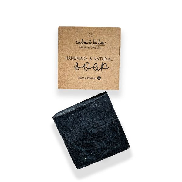 Buy Charcoal Soap Bar from Calm and Balm at the Best Prices online in Pakistan, Quick Delivery and Easy Returns only at The Nature's Store, Best organic and natural Organic Soap in Pakistan,  Charcoal Shampoo Bar - Purify Your Scalp for Healthy, Gorgeous Hair 